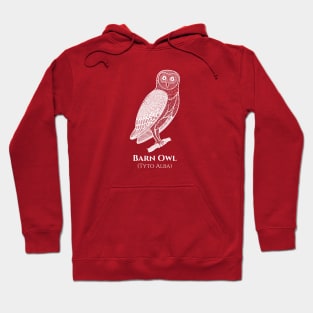 Barn Owl with Common and Scientific Names - bird lovers design Hoodie